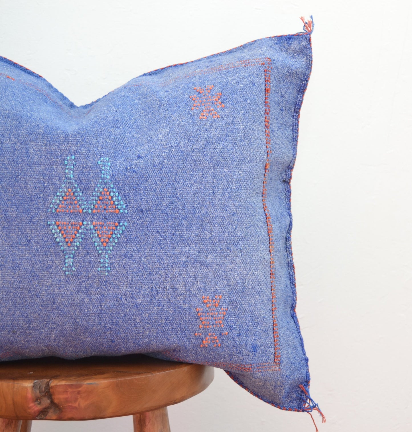 Almohada de seda Sabra - Azul