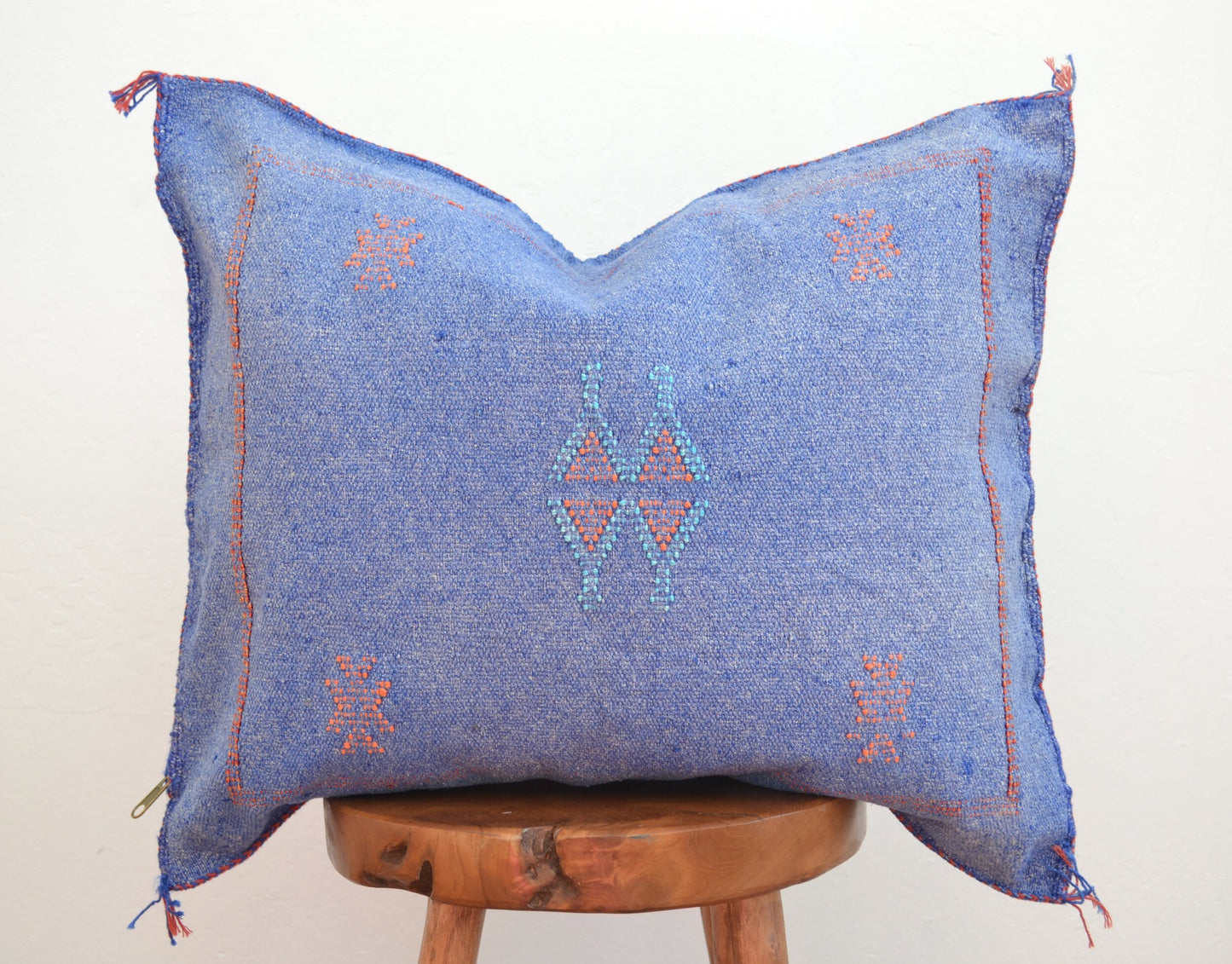 Almohada de seda Sabra - Azul