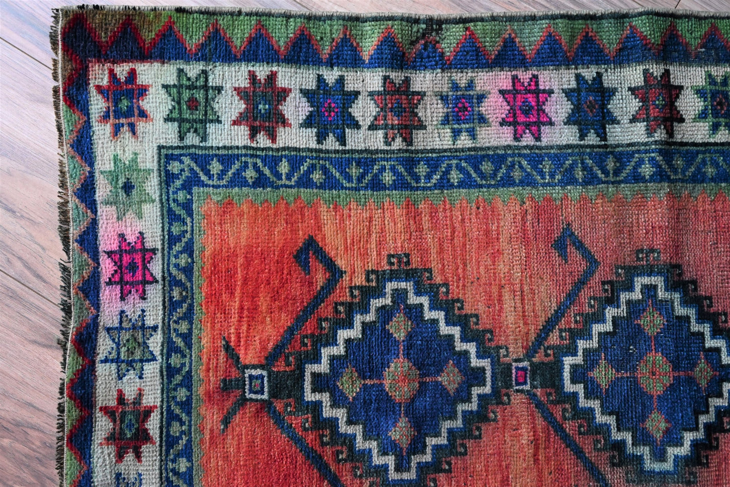 Mini alfombra turca Oushak (naranja)
