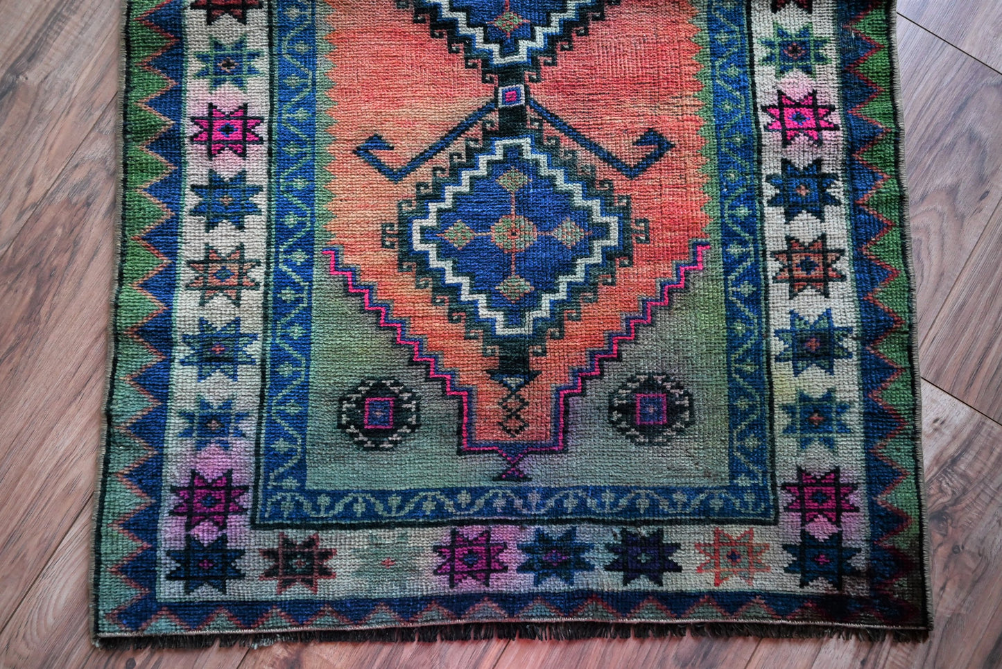 Mini alfombra turca Oushak (naranja)