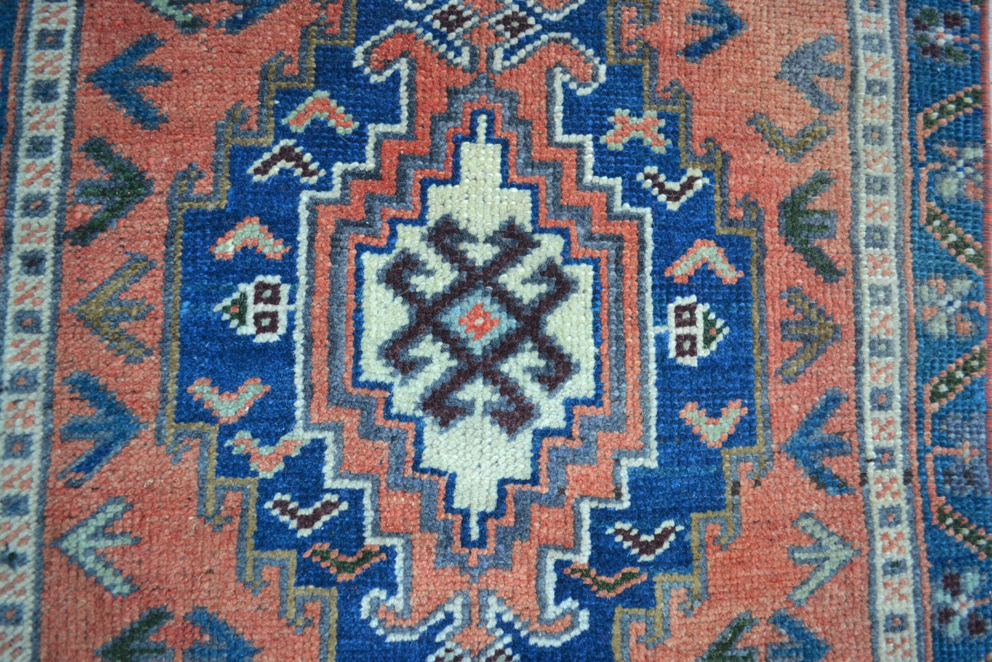Mini alfombra turca Oushak (naranja)