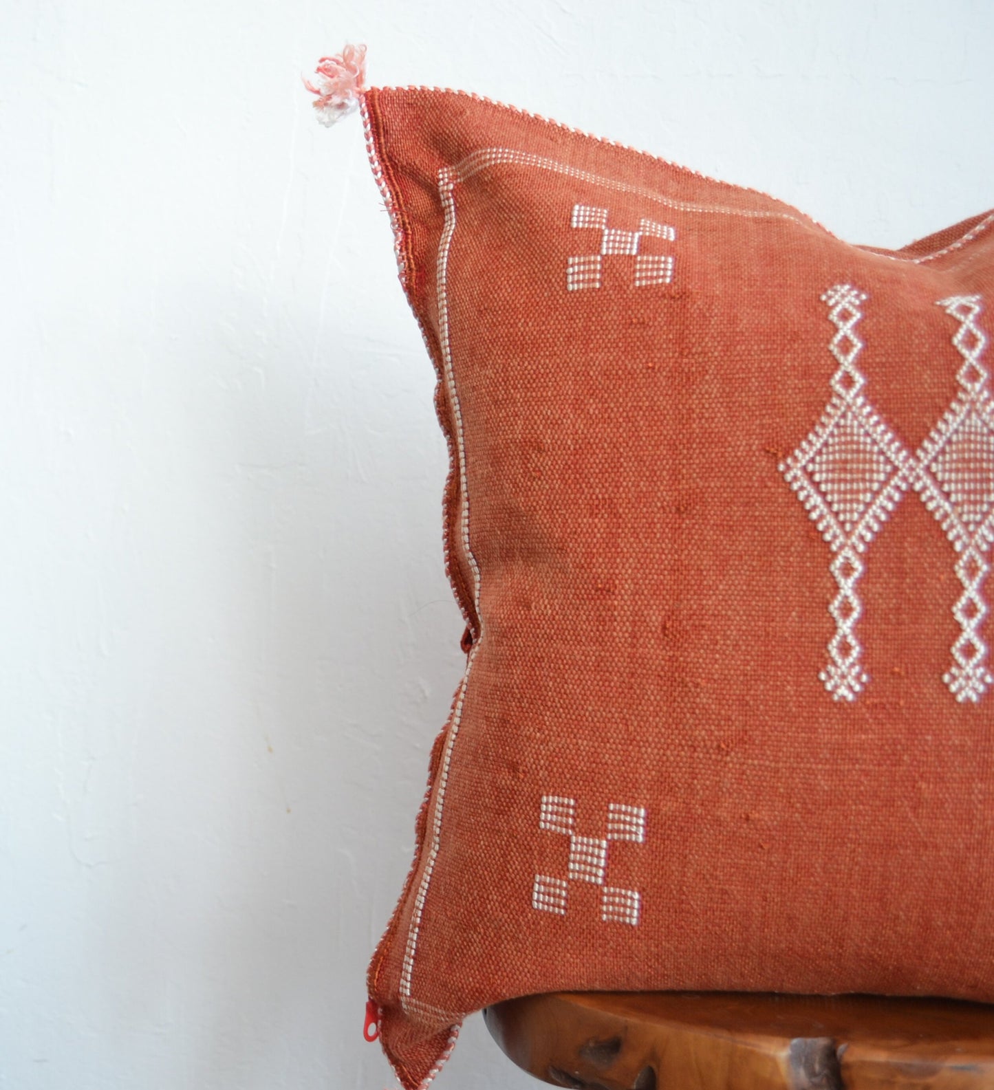 Sabra Silk Pillow - Brick