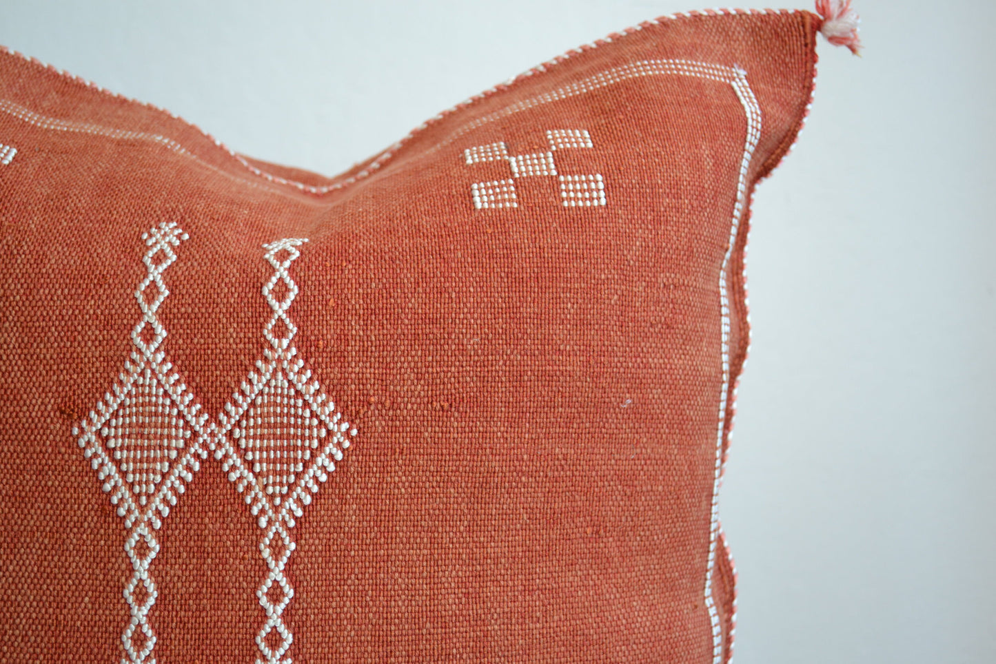 Sabra Silk Pillow - Brick