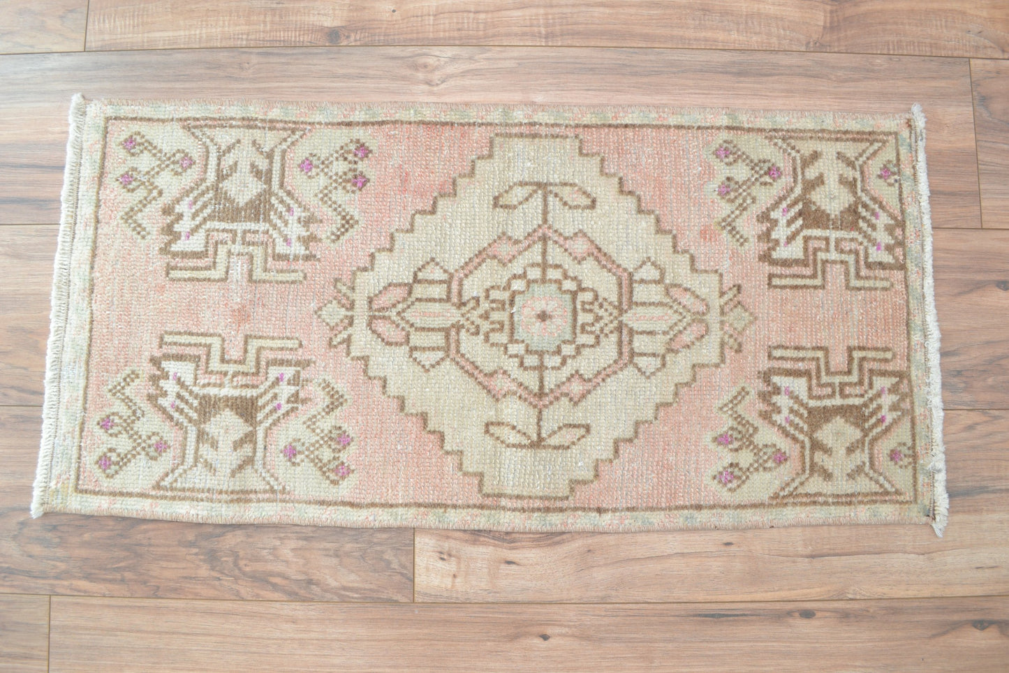 Mini alfombra turca Oushak (rosa)