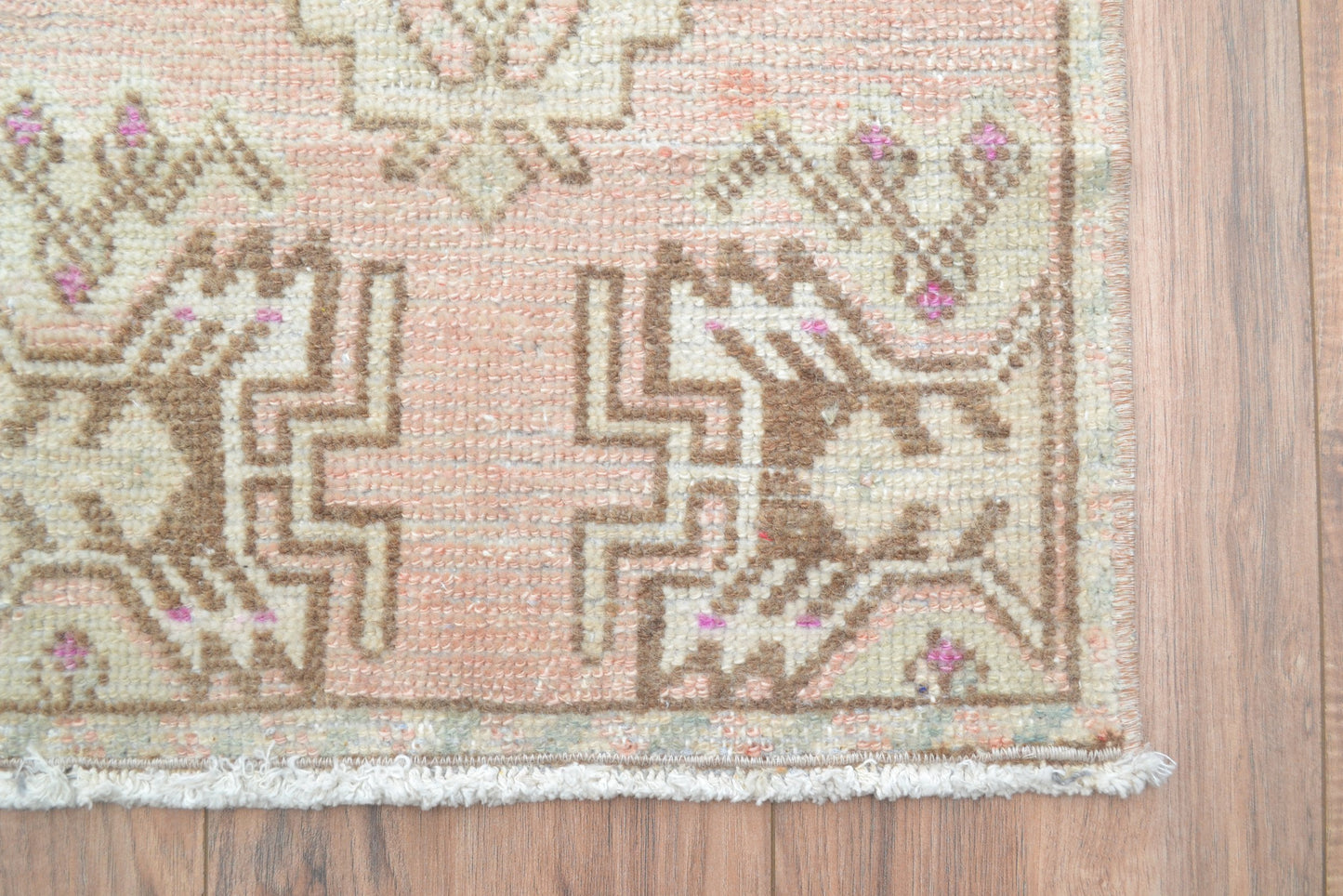 Mini alfombra turca Oushak (rosa)