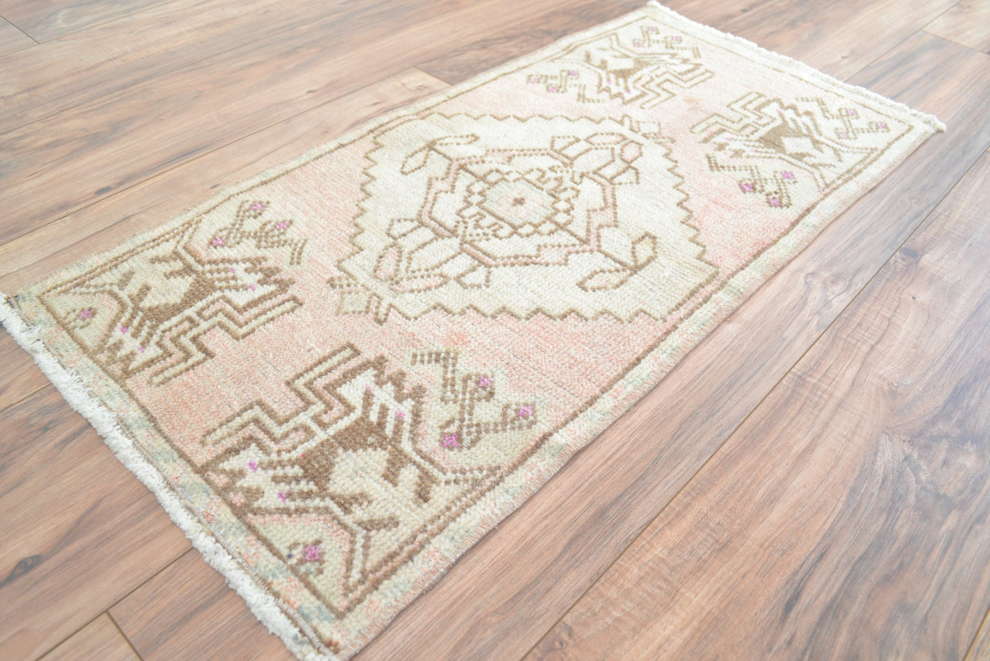 Mini alfombra turca Oushak (rosa)