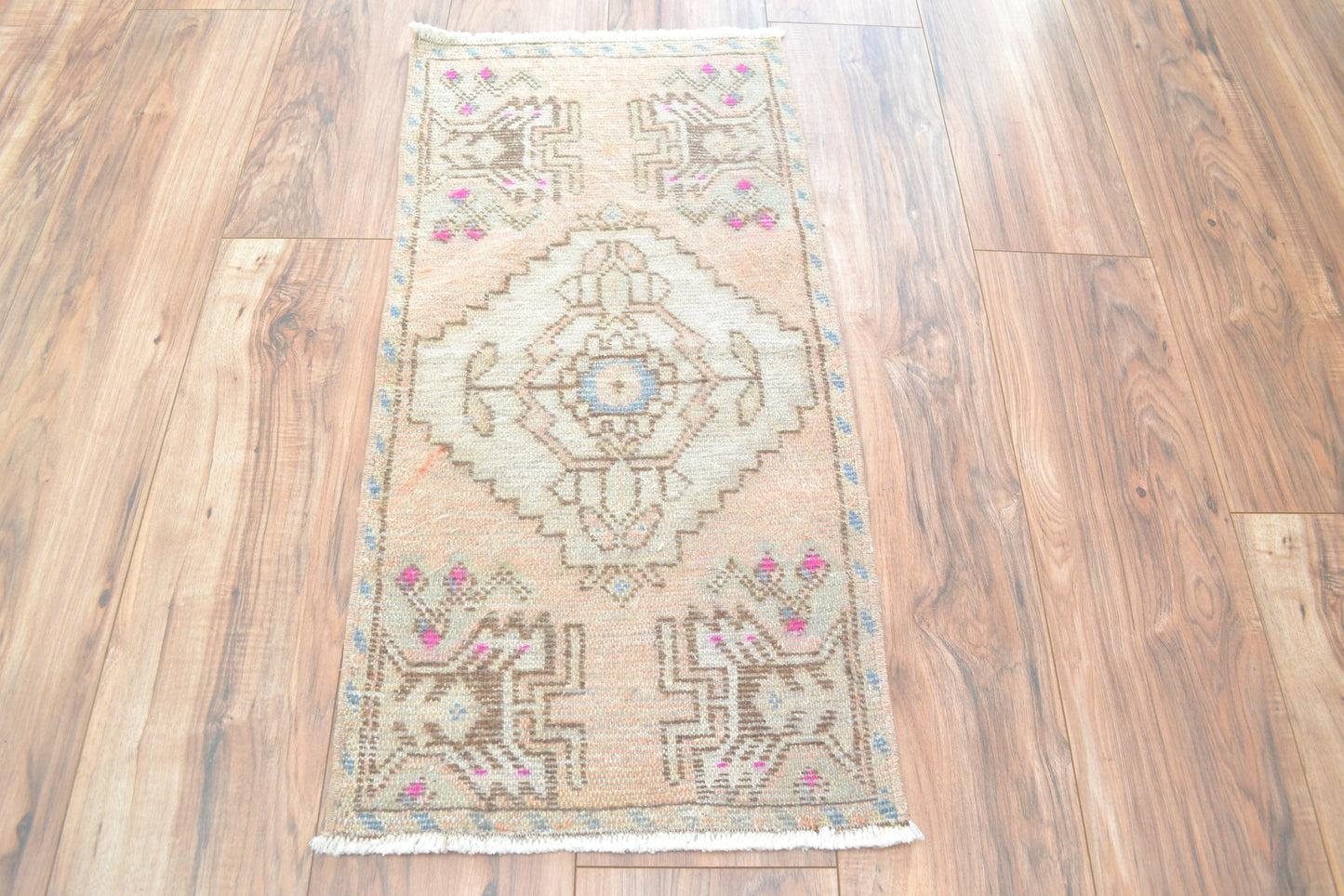 Mini alfombra turca Oushak (rosa)