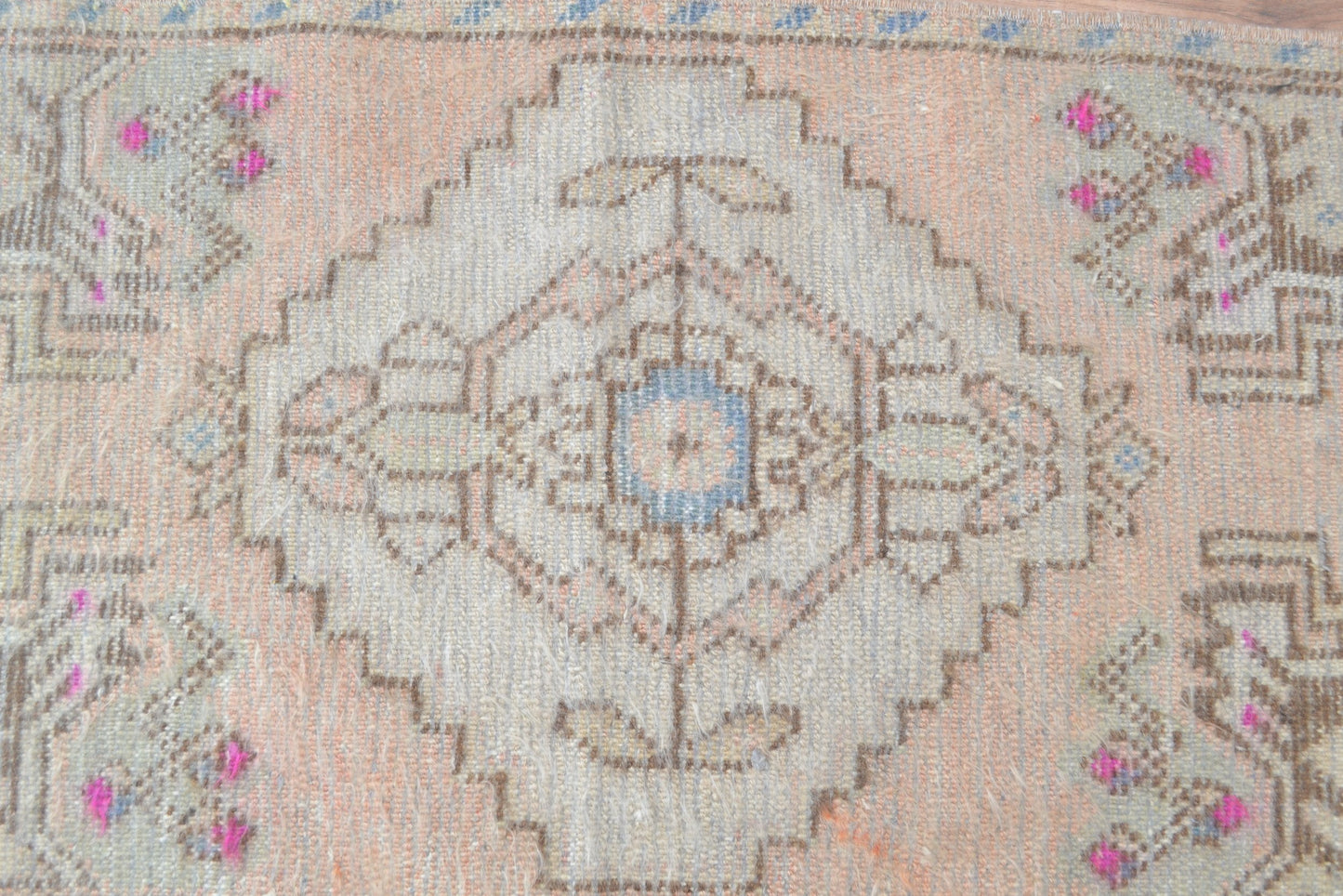 Mini alfombra turca Oushak (rosa)