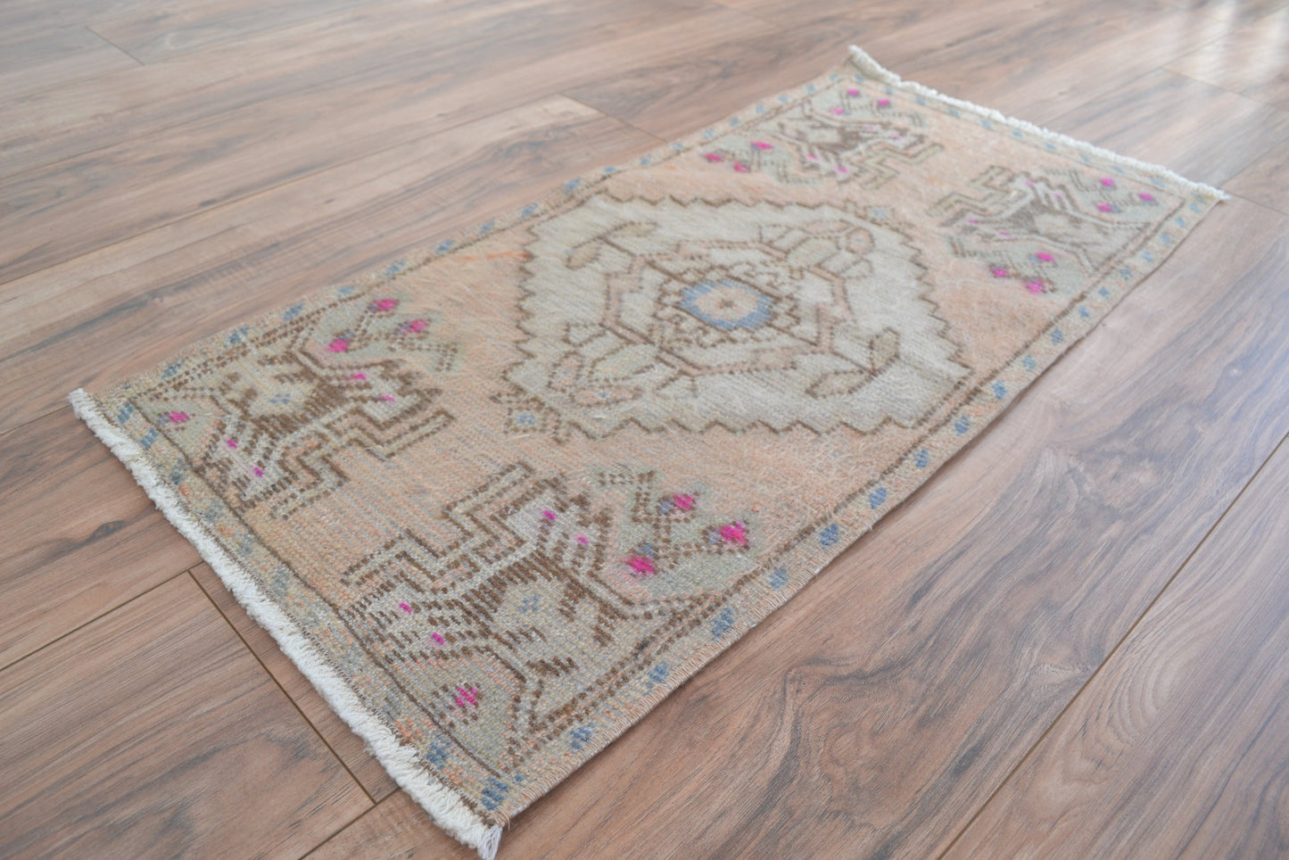 Mini alfombra turca Oushak (rosa)