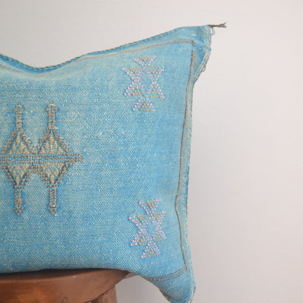 
                      
                        Sabra Silk Pillow - Aqua
                      
                    