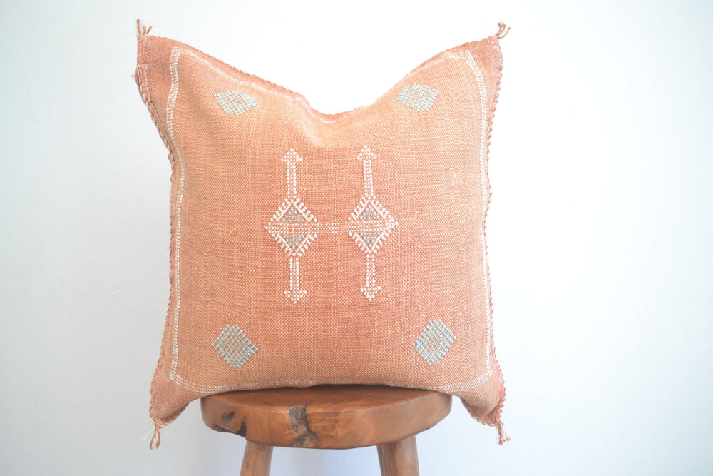 Sabra Silk Pillow - Melon