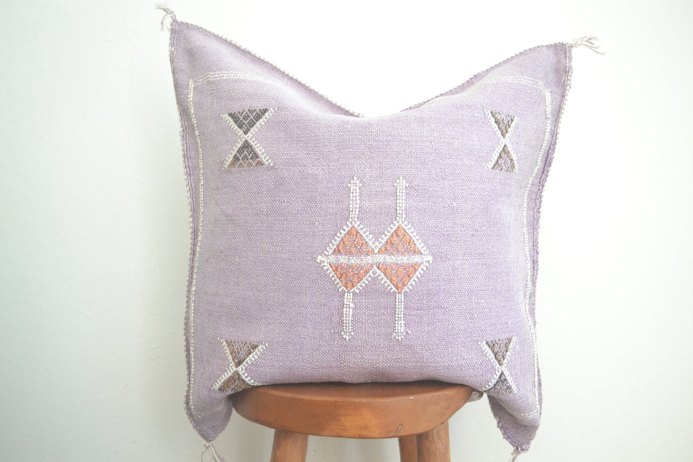 Sabra Silk Pillow - Pastel Purple