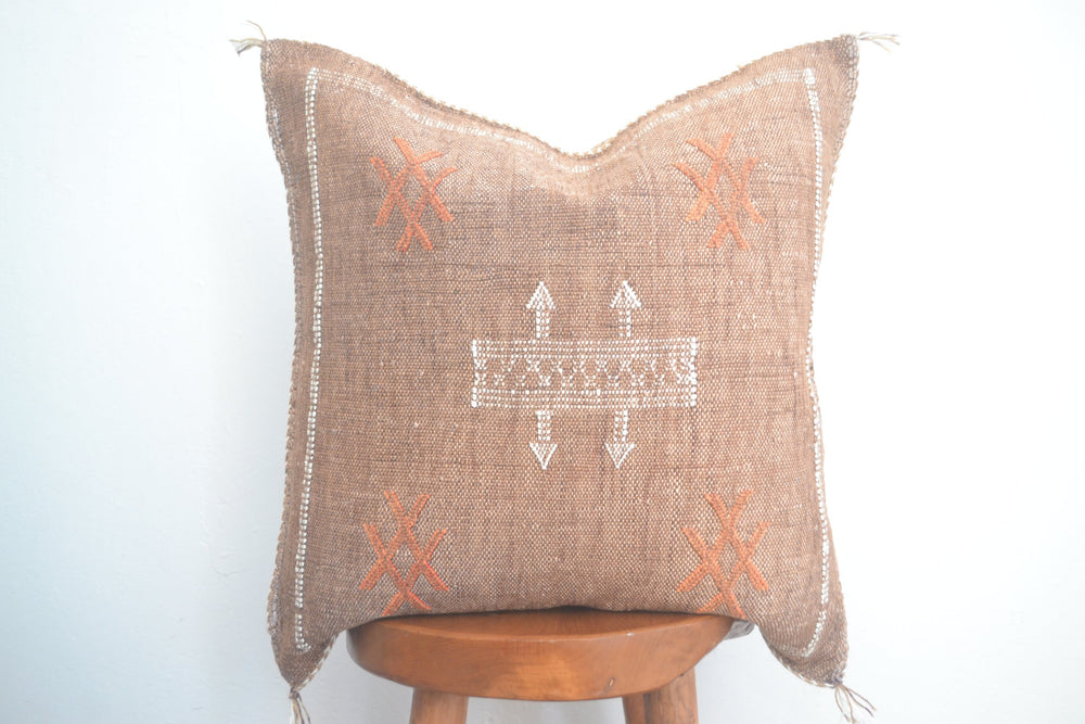 Sabra Silk Pillow - Russet