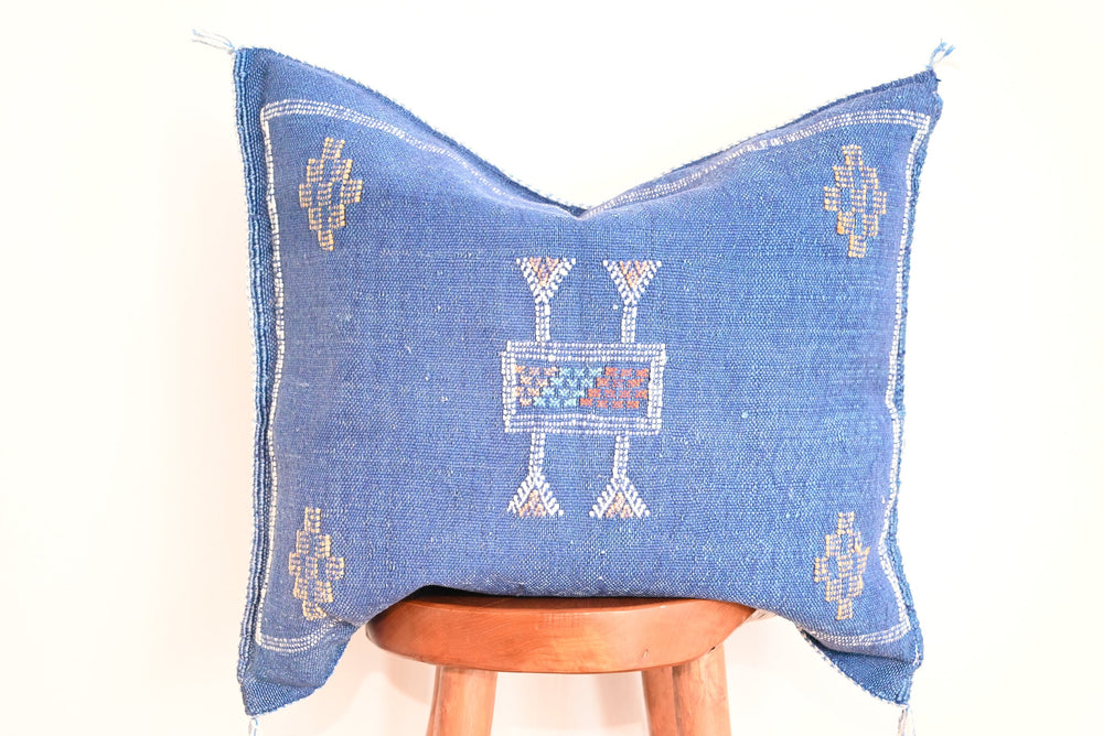 Sabra Silk Pillow - Aegean