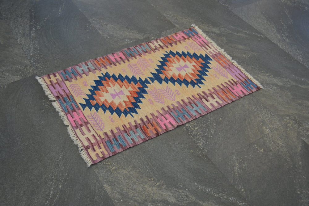 Kilim Rug (Turkish Anatolian Hand Woven Rug)