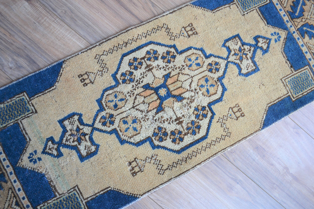 Mini Turkish Oushak Rug (Blue)