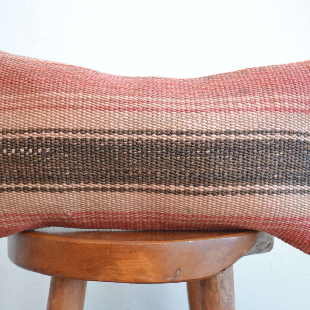 Kilim Pillow Lumbar - Peach