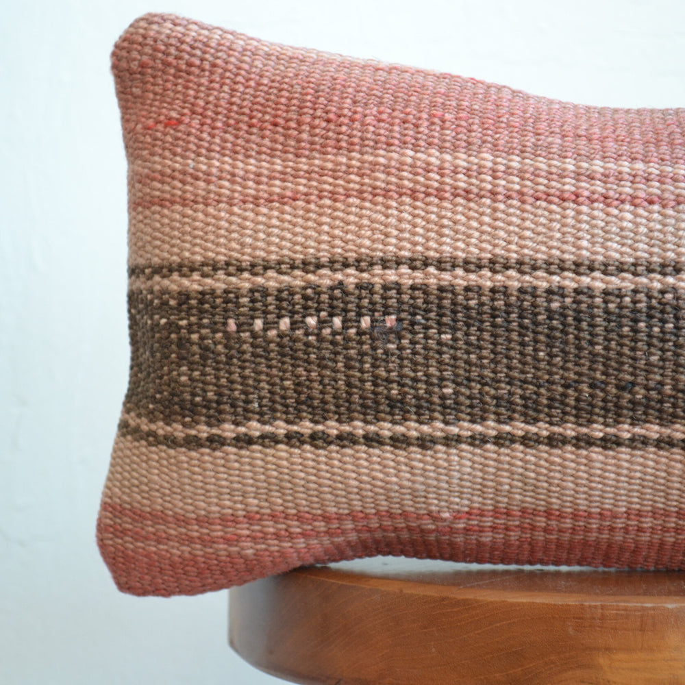 Kilim Pillow Lumbar - Peach