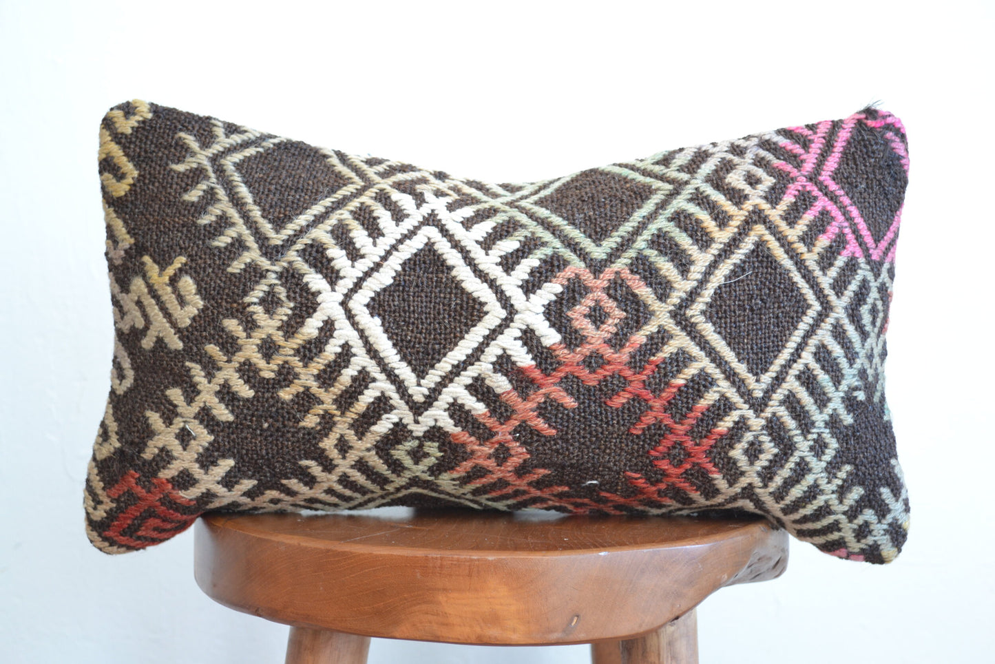 Kilim Pillow Lumbar - Diamonds