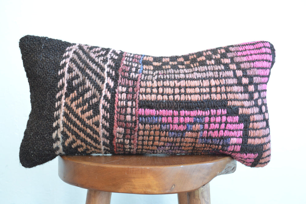 Kilim Pillow Lumbar - Pink