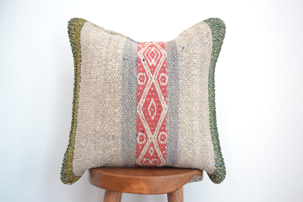 Frazada Pillow (Green Ivory)