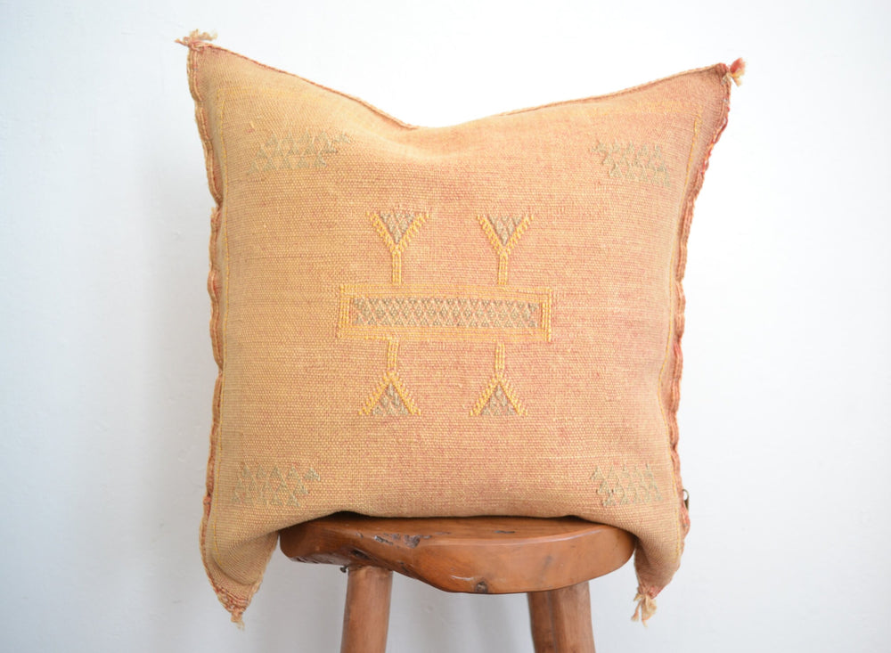 Sabra Silk Pillow - Caramel