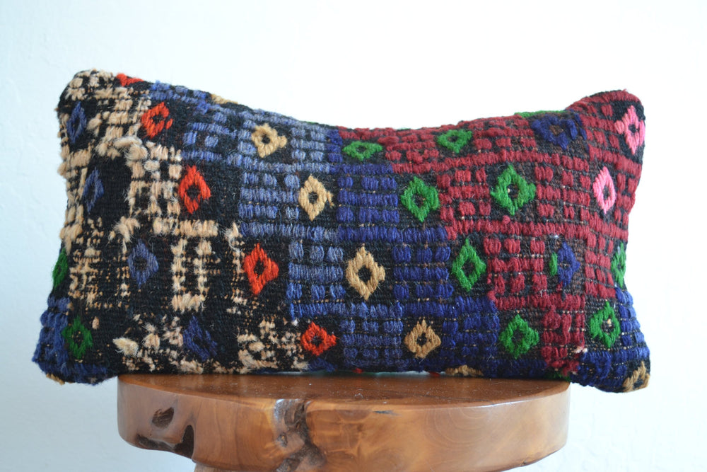 Kilim Pillow Lumbar - Diamonds