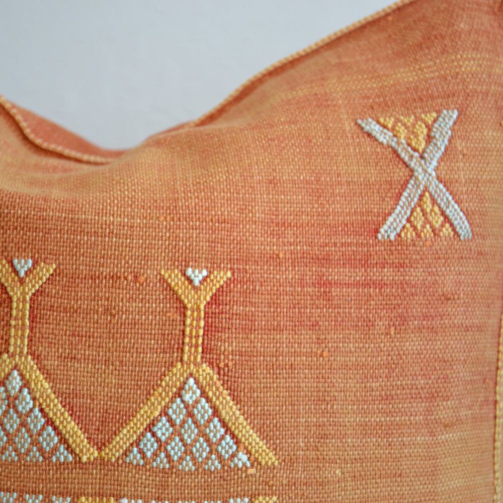 
                      
                        Sabra Silk Pillow - Rust Orange
                      
                    