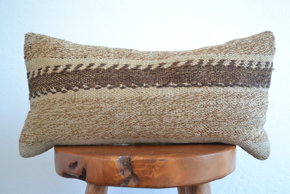 Kilim Pillow Lumbar - Brown