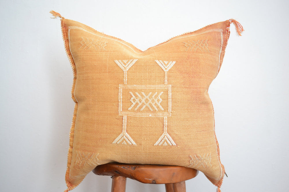 Sabra Silk Pillow - Pacific Clay