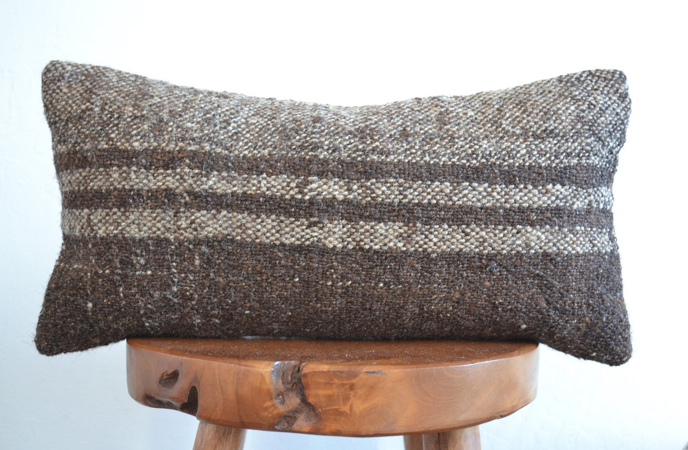 Kilim Pillow Lumbar - Black