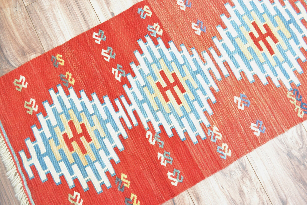 Kilim Rug (Turkish Anatolian Hand Woven Kilim Rug)