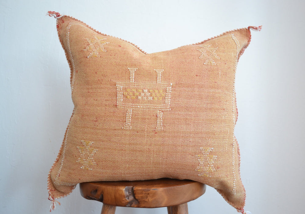 Sabra Silk Pillow - Light Rust