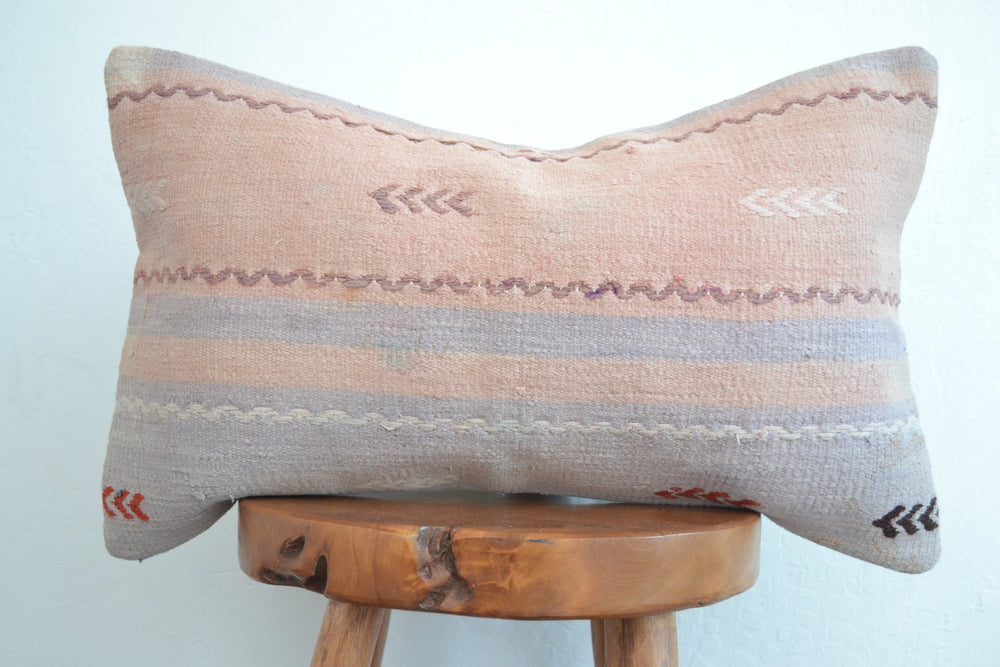 Kilim Pillow Lumbar - Purple