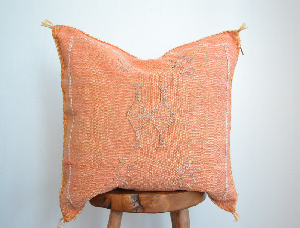 Sabra Silk Pillow - Melon