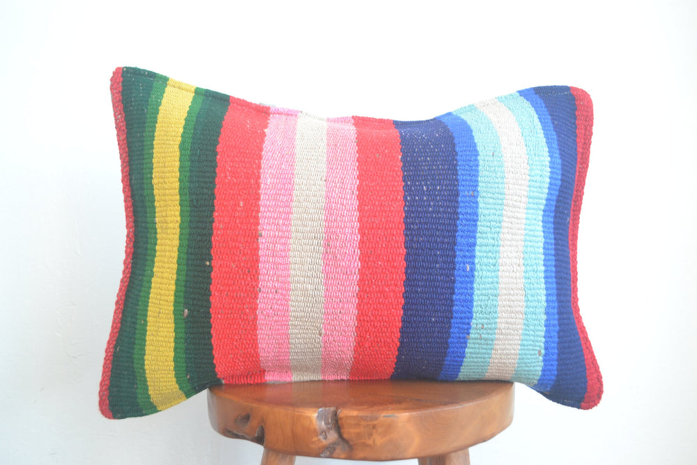 Lumbar Frazada Pillow (Rainbow)