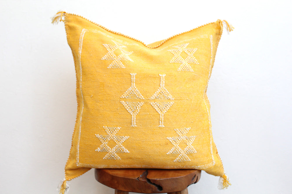 Sabra Silk Pillow - Citrine