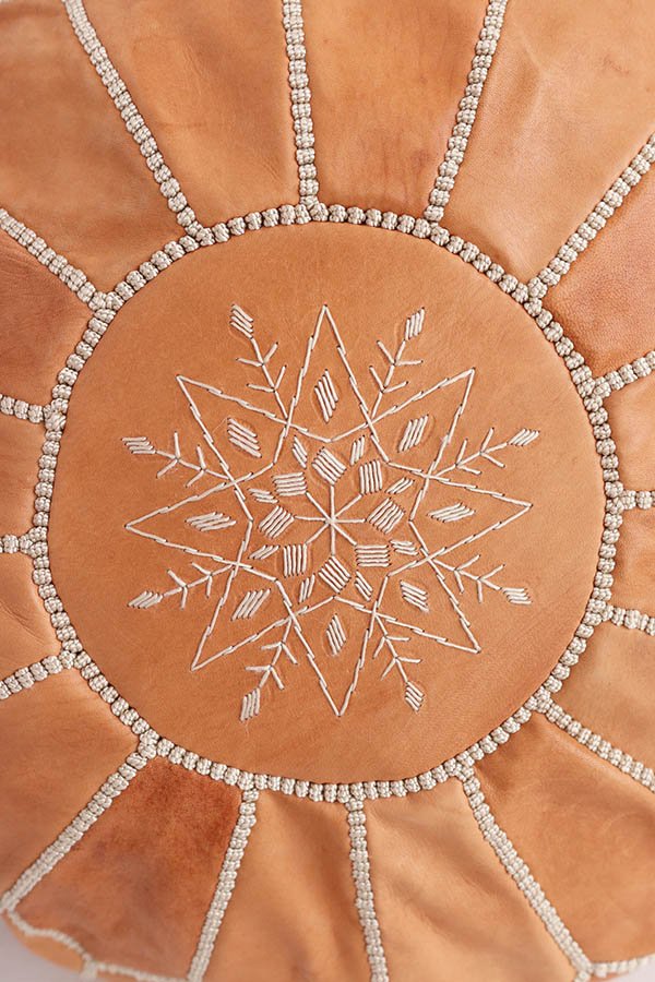 
                      
                        Moroccan Leather Pouf
                      
                    