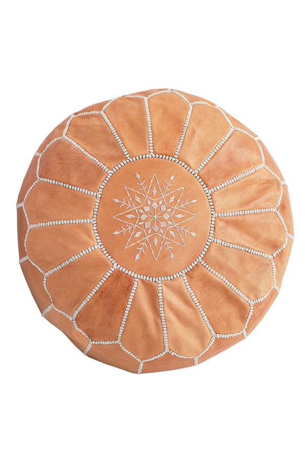 
                      
                        Moroccan Leather Pouf
                      
                    